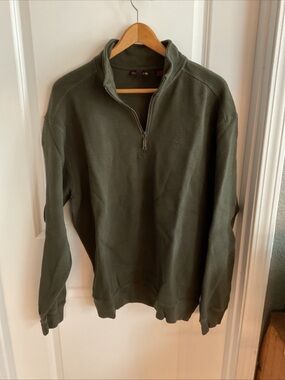 Wolverine - Men's Olive Quarter-Zip Pullover Sweater - Size X-Large